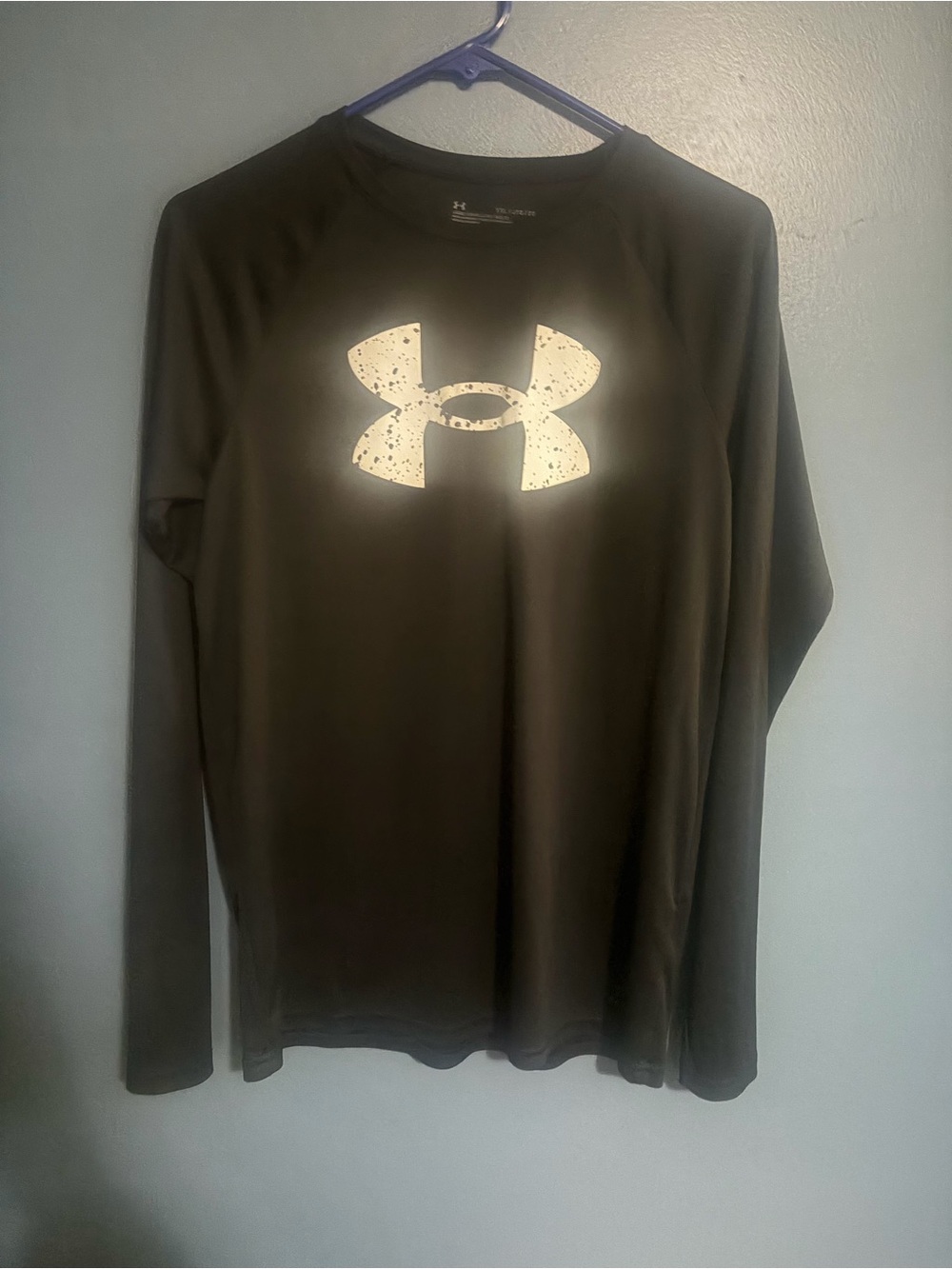 Under Armour Black Long Sleeve Logo Performance Tee